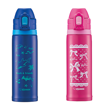 ステンレス クールボトル『TUFF』(SD-CB50型)　左：ブルー（-AA）／右：ピンク（-PA）