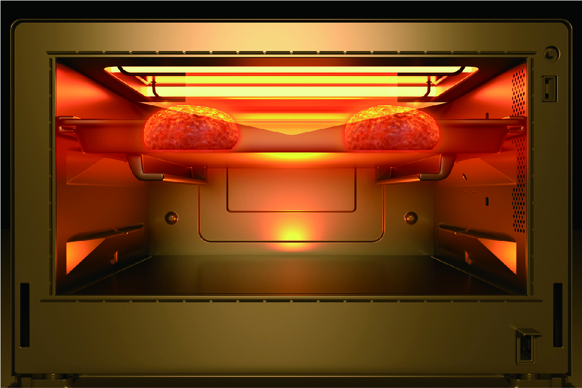 グリルで表面をこんがり焼き上げ