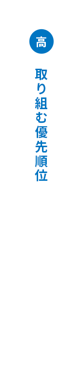 取り組む優先順位　上の方が高い