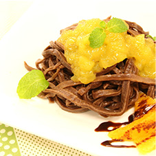 チョコレートパスタ~オレンジジュレ添え~