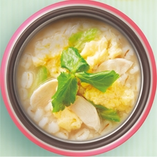 押し麦鶏しお雑炊