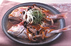 中華風魚の丸蒸し盛りつけ例