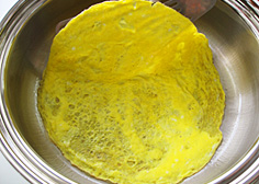 薄焼き卵調理例