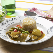 玄米の夏野菜カレー