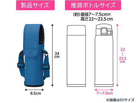 直径７から7.5センチメートル、高さ22から23.5センチメートルが