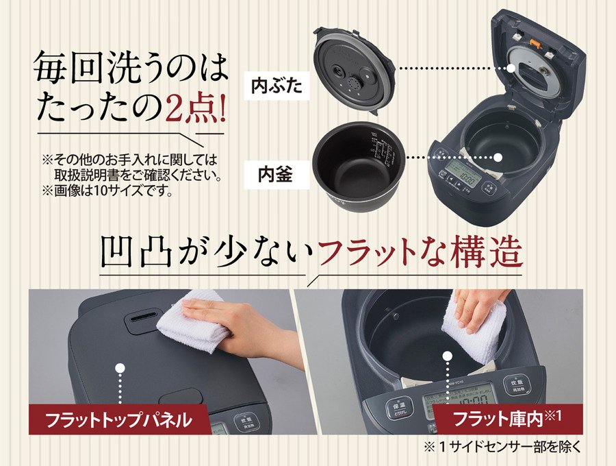 NW-YC10・18 ｜ 圧力IH ｜ 炊飯ジャー ｜ 商品情報 ｜ 象印マホービン