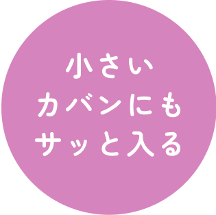 小さいカバンにもサッと入る