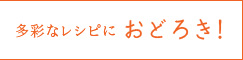 多彩なレシピにおどろき！