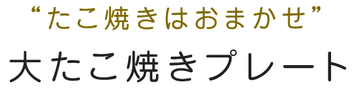 ““たこ焼きはおまかせ”大たこ焼きプレート