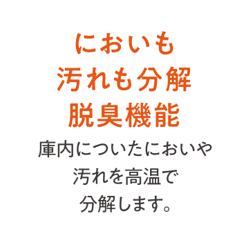 においも汚れも分解脱臭機能