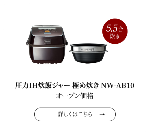 圧力IH炊飯ジャー 極め炊き NW-AB10 オープン価格