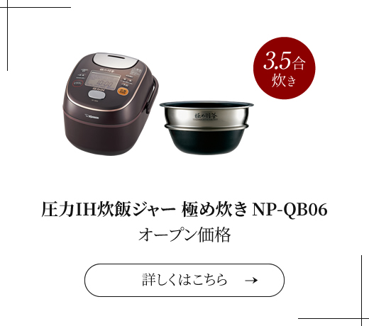 圧力IH炊飯ジャー 極め炊き NP-QB06 オープン価格