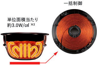 単位面積当たり約3.0W/㎠ ※3 一括制御