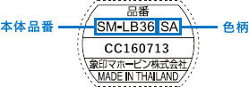 品番記載箇所説明図