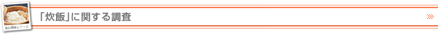 「炊飯」に関する調査