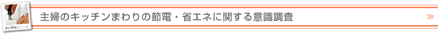 主婦のキッチンまわりの節電・省エネに関する意識調査